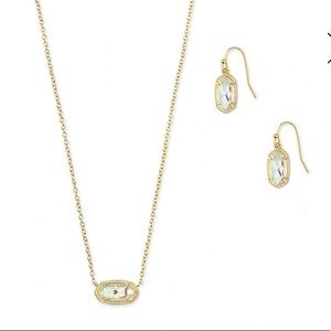 Kendra Scott Elisa Necklace & Lee Earrings Box Set